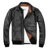 Men's Jackets Men's Genuine Leather Jacket Military Pilot Jackets Air Force Flight A2 Jacket Coat Natural Cowhide Clothes Cow Leather Autumn J230821