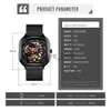 Andere draagbare apparaten Skmei Fashion Mechanical Watch Men Automatic Watch Quartz Waterdichte holle kunst Strainless Steel Strap Montre Homme 9184 Clock X0821