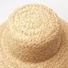 Berets Summer Sun Hat Ręcznie poszarpane Raffii Retro Travel Suncreen Beach Vacation z sznurowaniem dla dzieci dorosłych