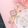 Wristwatches Fashion Women Watches Bracelets Watch Luxury Rose Gold Female Wristwatches Ladies Casual Quartz Watch Relogio Feminino Clock 230820