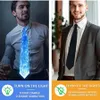 Neckband Lumisonata Light Up Men's Tie Business Shirt Wedding Party Gift Led Lysande Fiber Optic Flashing Rave Novelties Zipper Neck Tie 230818