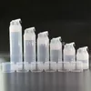 Bombea de essência clara transparente garrafas sem ar para creme de loção Banho de shampoo