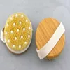 Bamboo bath brush round head no handle PPR soft bead bath brush wholesale