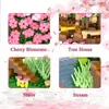 Blokken 2138 % Pink Cherry Blossom Model Bouwsteen Miniature Cherry Tree House Assemblage BRICK KUNSTEN Kerstcadeau Girl Toy R230817