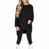 Abbigliamento da donna da donna Donne da 2 pezzi Set di magliette oversize casual Top pantaloni lunghi allenati sportivi per piste per cocktail per cocktail