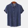 Casual shirts voor heren 2023 Zomer mode Top grote gefragmenteerde blouse jeugd Hawaiiaanse stormpunt korte mouw