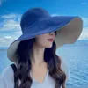 Beretti Cappello per la protezione solare per donne in estate Fisherman a doppia faccia Sun Shade UV Protection Large Brim Blocking Sun