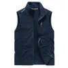 Men's Vests 5XL Men Sprin Outwear Tick Warm Fleece Sleeveless Vest Jacket WaistCoat Autumn Casual Outfits Tactical Plus