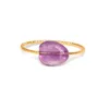 Solitaire Ring Natural Stone Irregar Crystal Female Simple Generous Girlfriends Accompanying Gemstone Drop Delivery Jewelry Dhoul