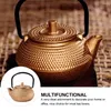 Dinnerware Sets Mini Cast Iron Teapot Set Small Adornment Loose Leaves Kettle Decoration Ornament