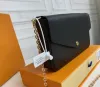 Bolso de hombro para mujer de diseñador Pochette Felicie bolsos de lujo letras de flores en relieve Empreinte cuero mini cadena bolsos de maquillaje bolsos de embrague de moda para mujer AA