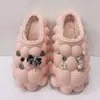 Slippers Unisex Winter Woman Slippers Eva Waterproof Home Shoes Massage Bottom Bubble Slides With Charms Slippers For Men Warm House Clog 230820