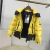 Designer enfants Doudounes Décoration de poche à glissière Vêtements d'hiver pour bébés Taille 110-160 CM Lettre logo imprimé sur l'ourlet à capuche Outwear Aug16