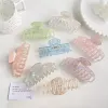 Summer Fantasy Color Girl Hair Claw Women Geometric Hair Clamp Grab Hairs Jaw Clip Grip Barrettes Korean Style Hairpin Acrylic Styling Accessories