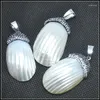 Anhänger Halsketten 1PC Nature Meerschalenanhänger Mutter der Perlen für Halskette machen Accessoires Tourismus Strandgeschenke Weiße Farben