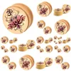 Plugs Tunnels Yoga Body Jewelry OM Simbolo Logo Fiore Espansioni a orecchie di legno Gasso di barella 6-16 mm Piercing e consegna a goccia 314kr Ot7yt