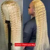 13x4 tiefe losen Welle 613 Honig Blonde lockige transparente Spitze Frontales menschliches Haar Perücken 13x6x1 Wasserwelle menschliches Haar Perücken für Frauen