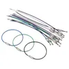 Keychains 12PCS roestvrijstalen sleutelhanger kabel ringen zware bagage -labels ID -tag -keepers (willekeurige kleur)