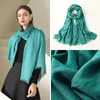 Scarves Fashion Soft Linen Cotton Scarf Shawls Muslim Large Hijab Plain Wraps High Quality Headband Long 190100cm 1PC Retail 230821