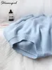 Sweats à capuche pour femmes Sweatshirts Pulls surdimensionnés bleu clair pour femmes Mode Pull lâche vert Casual Automne Pulls Hiver Chaud 230821