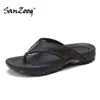 Slippare sommar utanför PU -läder Mens Flip Flops tofflor utomhus strandskor flip flop news 2020 plus stor storlek 49 50 51 52 hkd230821