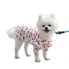 Chien vêtements été chemise Costume fruits impression motif col rond vêtements pour petits chiens sweats à capuche