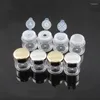 Garrafas de armazenamento 30/50pcs limpo 5ml Sifter cosmético vazio Jarros de pó solto 5g parafuso de parafuso de tampa DIY para ferramentas de maquiagem recarregável