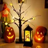 Obiekty dekoracyjne figurki Jack o Lantern Pumpkin Decor LED LED UP Outdoor Dekoracja Batterpowered Halloween lampa 230818