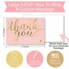 Pink Grazie biglietti di auguri 50pcs/pacchetto biglietti scritti a mano vuoti