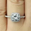Bröllopsringar romantiska löften uppriktigt engagemang engagemang utsökt vit borr mode kvinnor trendiga smycken gåvor