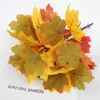 Decorative Flowers Autumn Artificial Bouquet Fake Leaves Plant Halloween Garden Wedding Decoration For Home Decor Vase Ornaments