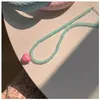 Anhänger Halskette Y2K Pink Peach Heart Halskette für Frauen Mode Vintage Harajuku süßer Choker Charme 90er ästhetische Geschenke