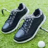 Sapatos de segurança Sapatos de golfe à prova d'água Spikless Wears for Men Outdoor confortável para passear com tênis tênis 230821