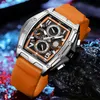 Нарученные часы Relogio Masculino Lige Men Watch Army Mens Mens смотрит на водонепроницаемые кварцевые часы хронограф военный прямоугольный наручные часы 230820