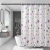 Shower Curtains High-Quality Elegance Purple Flowers Shower curtain With Waterproof Mildew Resistant PEVA Curtains Bathroom Curtain R230821