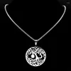 Pendentif Colliers Wicca Lune Soleil Yggdrasil Arbre De Vie Pendentifs Pour Hommes Femmes En Acier Inoxydable Ying Yang Protection Collier Bijoux