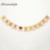 Hela ChicinLife 1Set Pink Lake Blue Baby Shower Banner Garland Kids Birthday Party Supplies Baby Shower Decoration Paper Bann285U