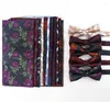 Bowbindingen 10 stks/lot bloemen mannen zijden stropdas pre-gebonden bowtie heren bruiloft accessoires paisley groene bloem boegscheef groothandel b144