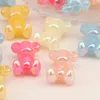 Acrylic Plastic Lucite Cordial Design 100Pcs 18*24MM Acrylic Bead/Hand Made/Aurora Luminous Effect/Bear Shape/DIY Bead/Jewelry Findings Components 230820