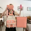 حقائب مدرسية أفخم على الظهر 5 قطعة تم تعيينها لـ Teenage Girl Backpack Canvas Travel Bagpack Probags Bookbags Teen Student Detchoved 50 230821