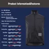 Jackets de ciclismo Kemaloce Cycling Vind Wind Mavy Blue Men Men sem mangas Bicicleta Gilet preto leve à prova de vento ao ar livre MTB Sports Sports Winds 230821