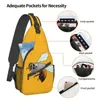 Backpack Bee Yellow Crossbody Small Sling Bag For Men Women Shoulder Chest Bags Gym Sports Travel Hiking Casual