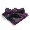 Bowbindingen 10 stks/lot bloemen mannen zijden stropdas pre-gebonden bowtie heren bruiloft accessoires paisley groene bloem boegscheef groothandel b144