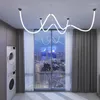 Kronleuchter DIY Magic Tube LED Flexible weiße Designer Deckenkraut Leuchten Hanging Lampen Federung Leuchten Lampen für Bar Store