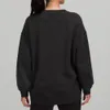 Sudadera con cuello redondo de gran tamaño Perfect Fitness Yoga Sweat Top Mujer Camisa de yoga Deportes Manga larga Casual Entrenamiento suelto Gimnasio Ropa deportiva Abrigos deportivos