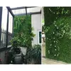 Kwiaty dekoracyjne 40 60 cm sztuczna ściana roślinna Milan Lawn Eukaliptus Zielone tło Wedding Domowe wystrój plastikowy Fałszywy Kwiat Kwiatowy