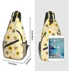 Rucksack Sunflowers Crossbody Small Sling -Tasche für Männer Frauen Schulter Chests Taschen Fitnessstudio Sport Travel Wandertack lässig