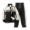 Menina de tracksuits masculinos Setorn Autumn Set Moda de beisebol solto uniforme de beisebol coreano Suites Rua Casual Rouno de roupas de duas peças Roupas masculinas J230821