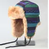 Winter Faux Fur Plaid Trapper Hat Ski Warm Hunting Hat Ear Flaps Designers Bucket Hat Fashion Cap Winter hats New325J