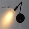 Lampen Topoch am Nachtwild Wandleuchten Dual Switched Lamp Hintergrundbeleuchtung 7W mit flexibler Lesen licht 3W LED arbeiten unabhängig weiß/schwarz l